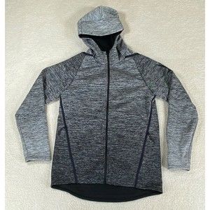 Nike Tech Fleece Cape Hoodie Full Zip Women Size S Gray/Black Sweater Jacket‎